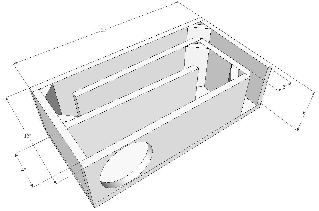 blueprint subwoofer box design for 12 inch